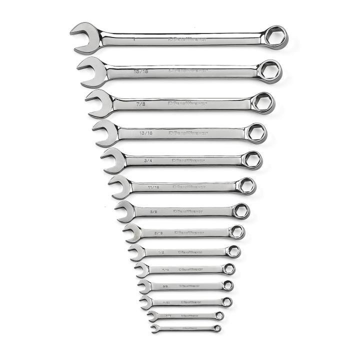 14 Piece 6 Point Combination SAE Wrench Set