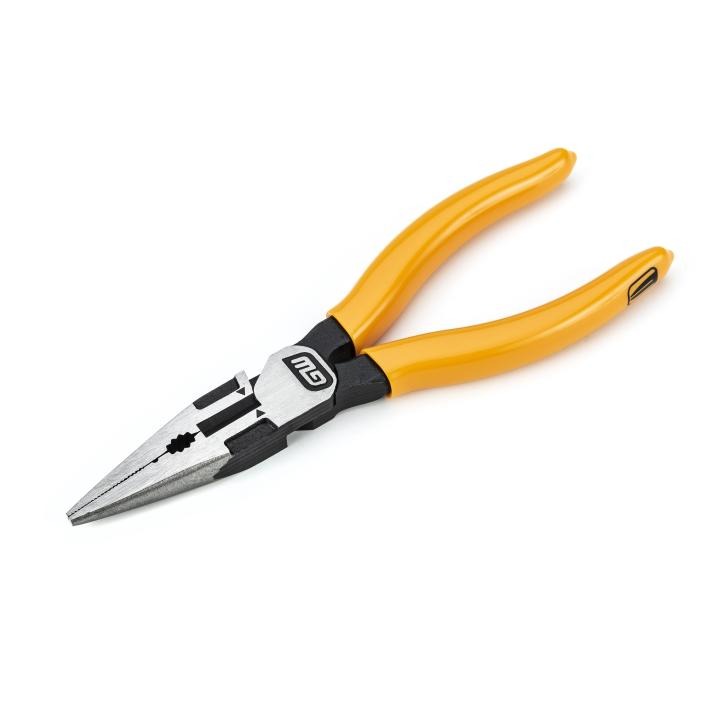 6" PITBULL Long Nose Plier Dipped Handle