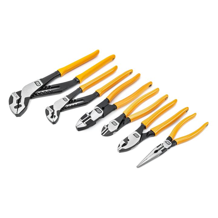 6 Piece PITBULL Dipped Handle Mixed Plier Set