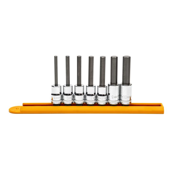 7 Piece 3/8" Drive Mid Length Hex Bit Metric Socket Set