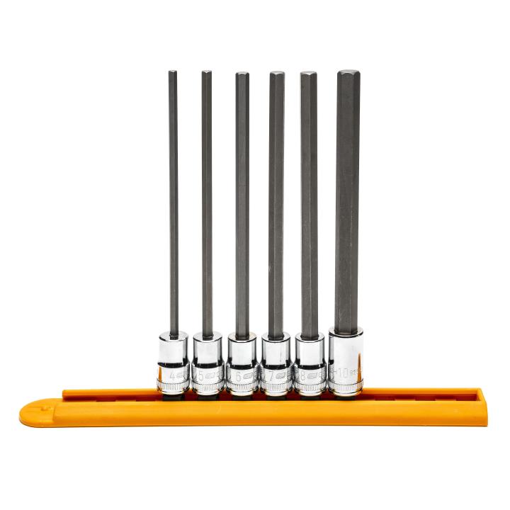 6 Piece 3/8" Drive Long Length Hex Bit Metric Socket Set