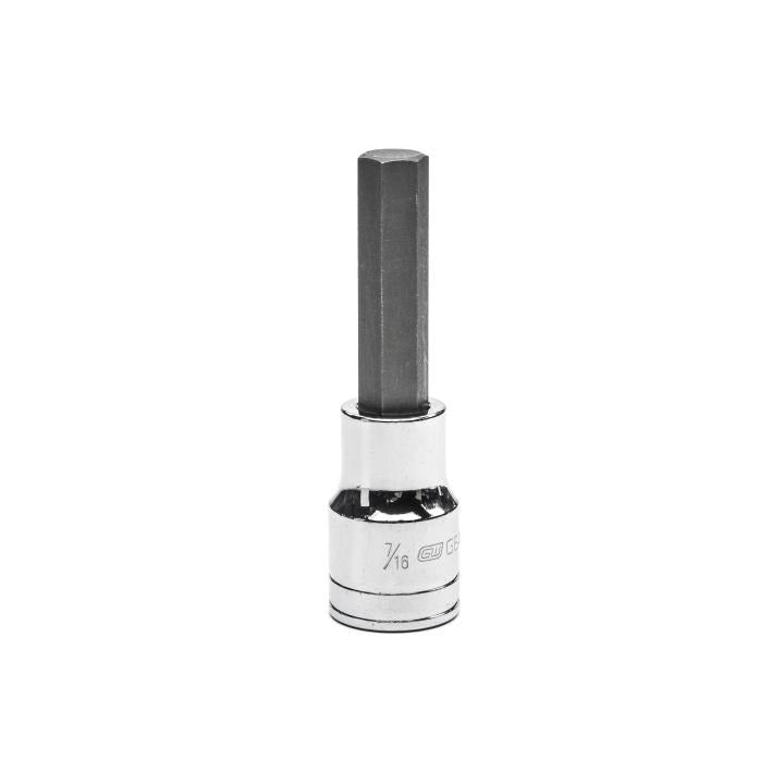 1/2" Drive Mid Length Hex Bit SAE Socket 7/16"
