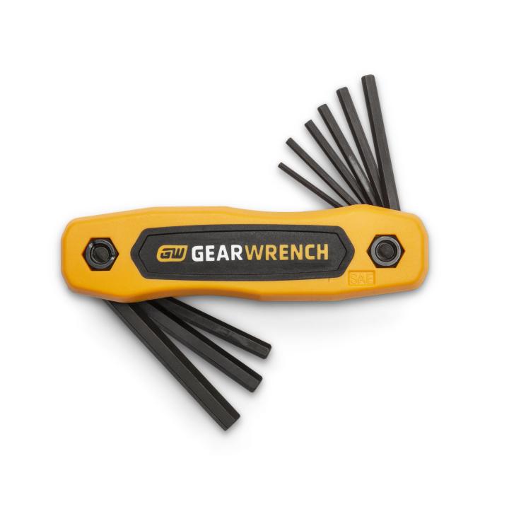 9 Piece SAE Folding Hex Key Set