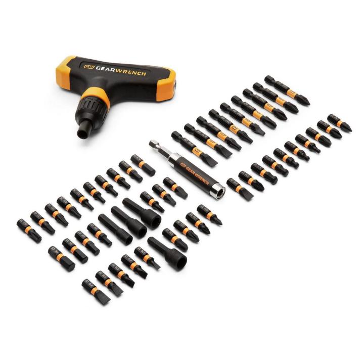 51 Piece 1/4" Hex Micro Bit Set with Ratcheting T-Handle