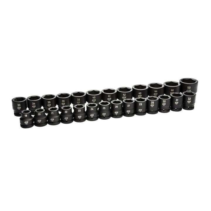 26 Piece 3/4" Drive 6 Point Metric Impact Socket Set