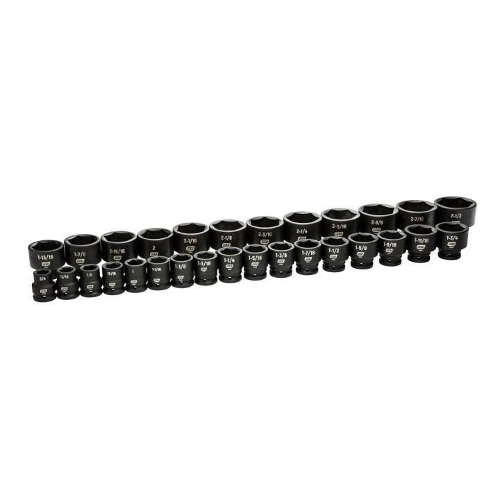 29 Piece 3/4" Drive 6 Point SAE Impact Socket Set