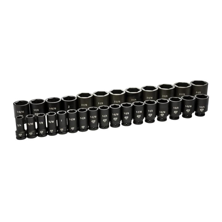 29 Piece 3/4" Drive 6 Point SAE Deep Impact Socket Set