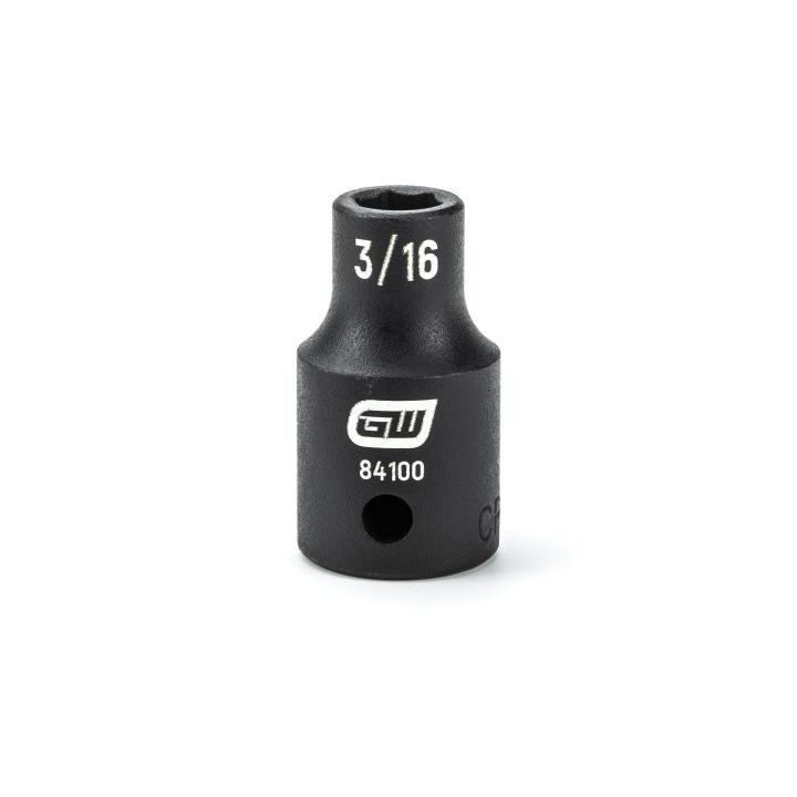 1/4" Drive 6 Point Standard Impact SAE Socket 3/16"