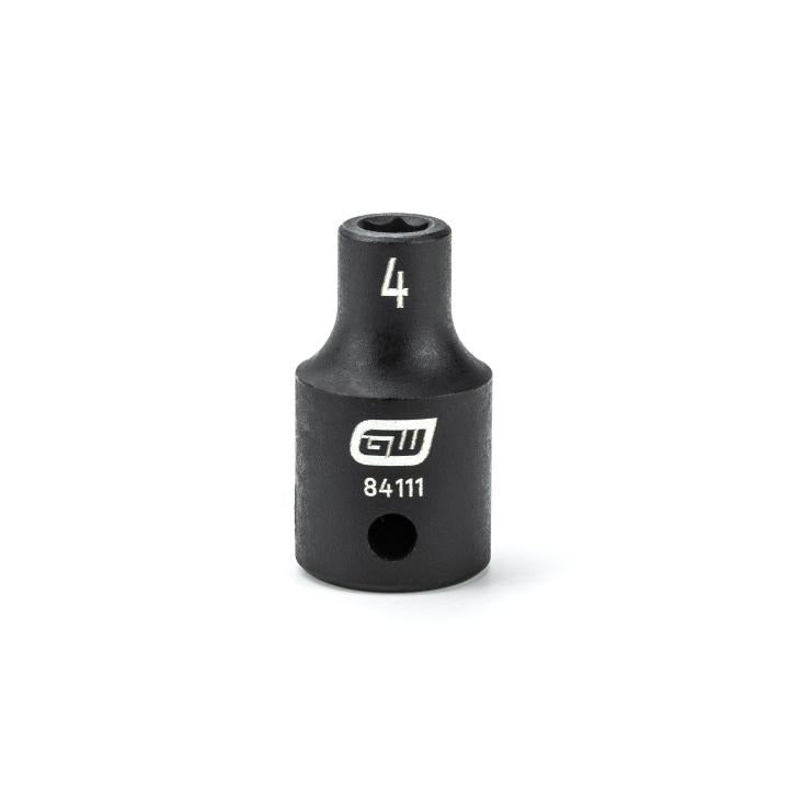 1/4" Drive 6 Point Standard Impact Metric Socket 4mm