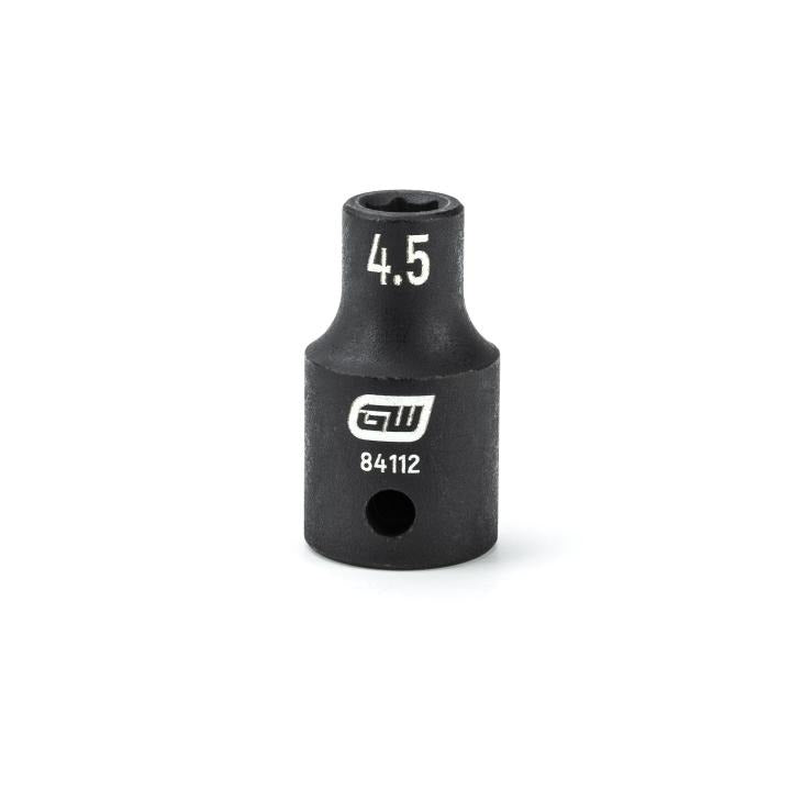 1/4" Drive 6 Point Standard Impact Metric Socket 4.5mm