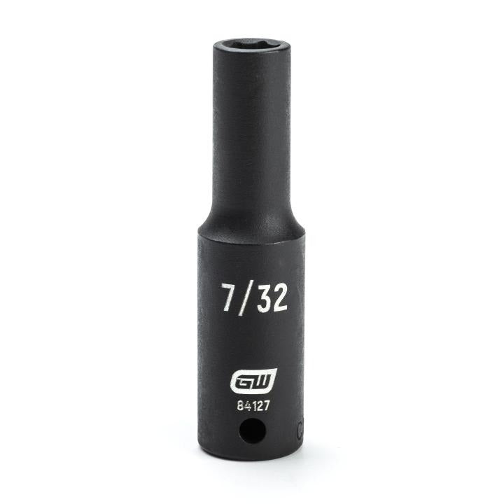 1/4" Drive 6 Point Deep Impact SAE Socket 7/32"