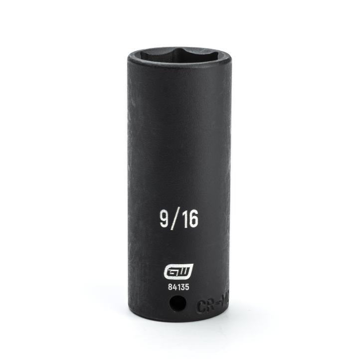 1/4" Drive 6 Point Deep Impact SAE Socket 9/16"