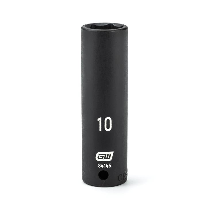 1/4" Drive 6 Point Deep Impact Metric Socket 10mm