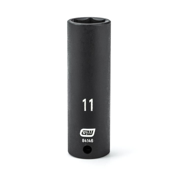 1/4" Drive 6 Point Deep Impact Metric Socket 11mm