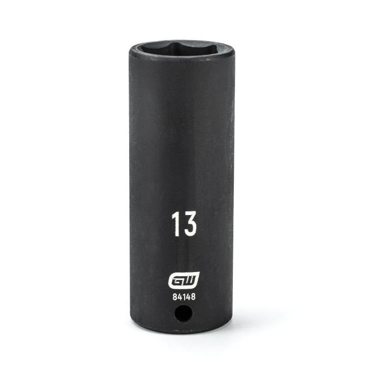 1/4" Drive 6 Point Deep Impact Metric Socket 13mm