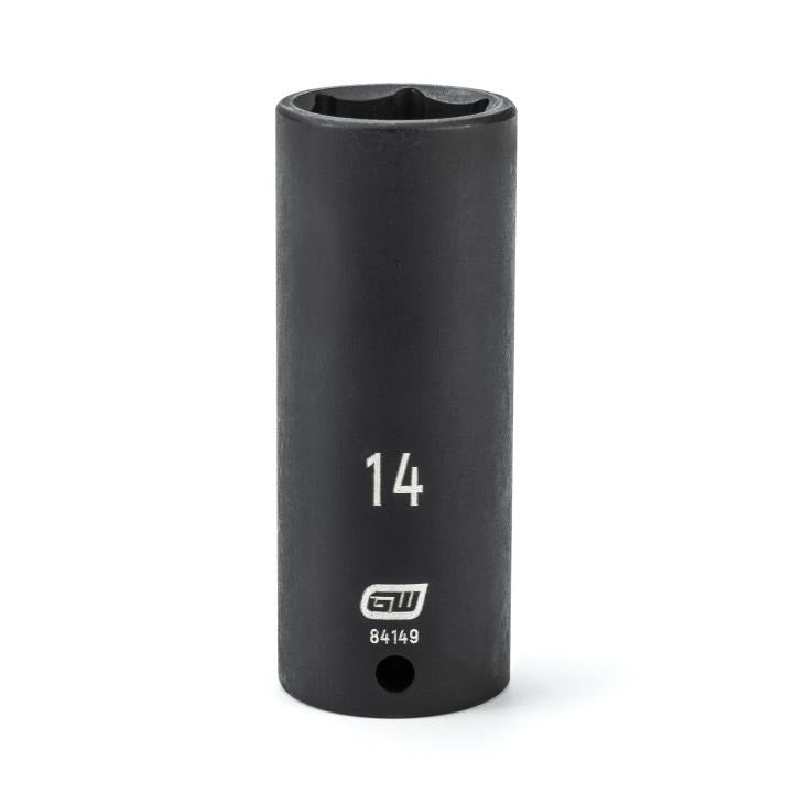 1/4" Drive 6 Point Deep Impact Metric Socket 14mm