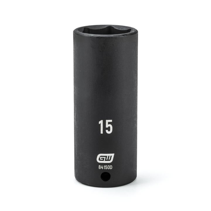 1/4" Drive 6 Point Deep Impact Metric Socket 15mm
