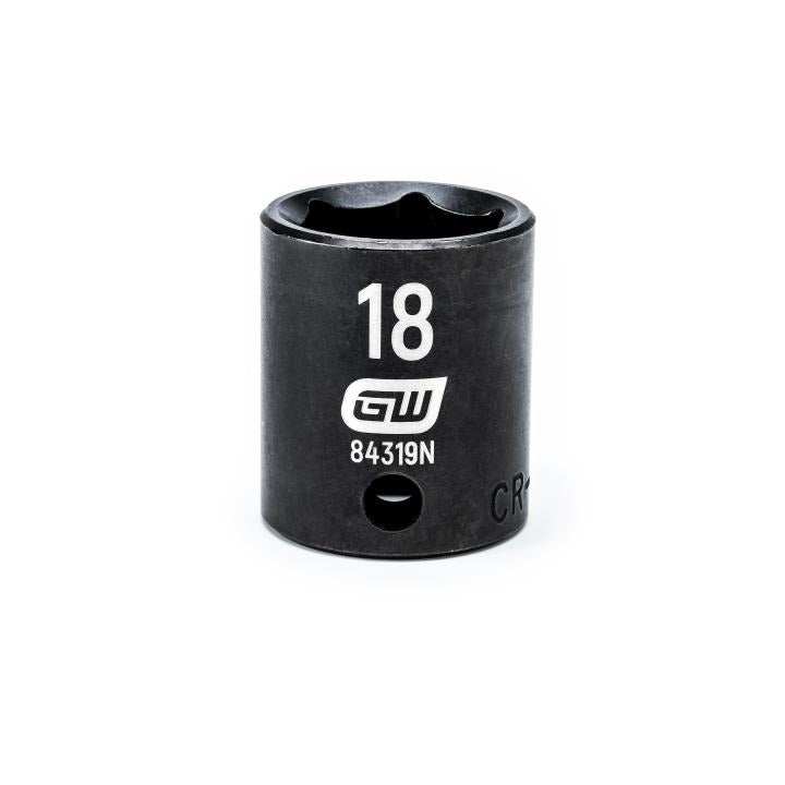 3/8" Drive 6 Point Standard Impact Metric Socket 18mm