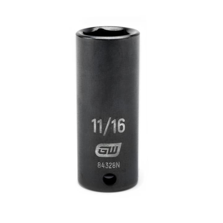 3/8" Drive 6 Point Deep Impact SAE Socket 11/16"
