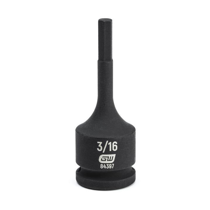 3/8" Drive Hex Bit Impact SAE Socket 3/16"