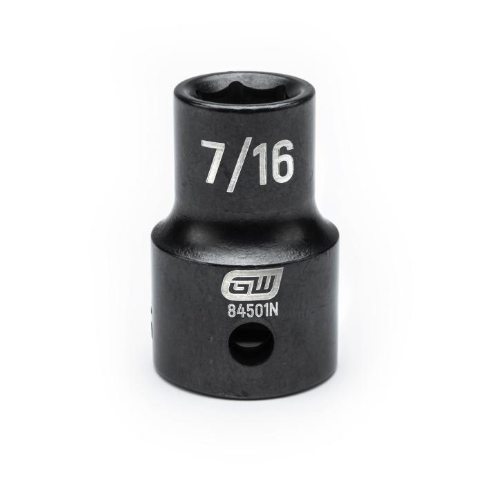 1/2" Drive 6 Point Standard Impact SAE Socket 7/16"