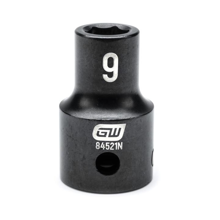 1/2" Drive 6 Point Standard Impact Metric Socket 9mm