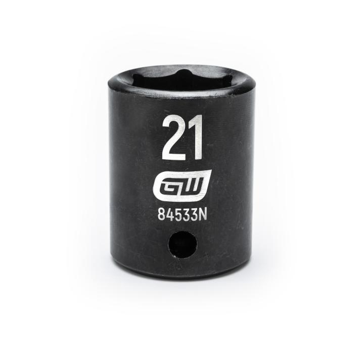 1/2" Drive 6 Point Standard Impact Metric Socket 21mm
