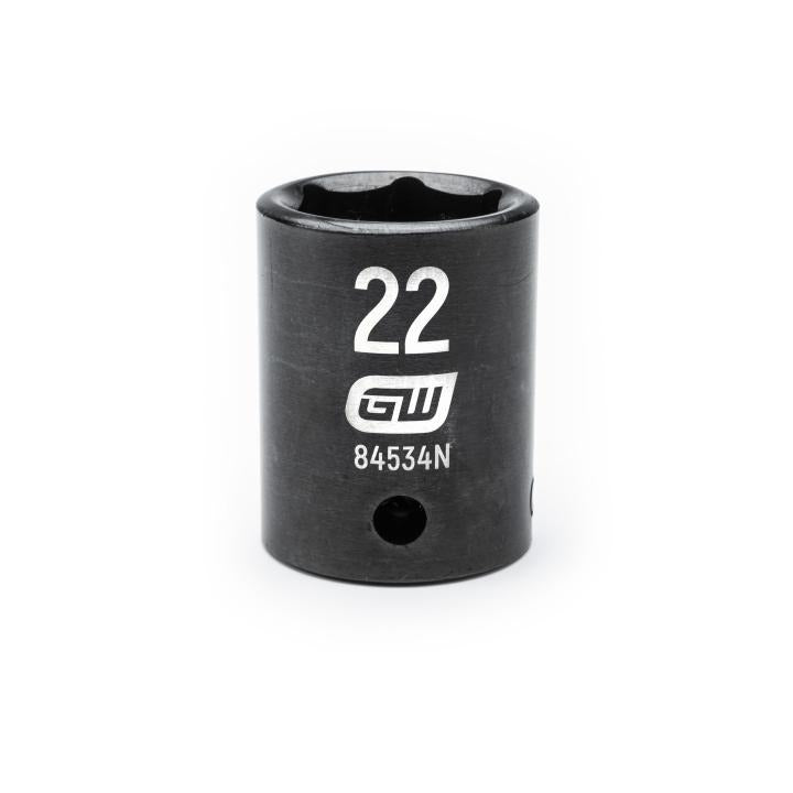 1/2" Drive 6 Point Standard Impact Metric Socket 22mm
