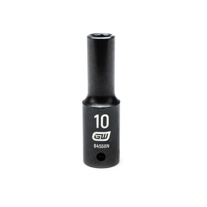 1/2" Drive 6 Point Deep Impact Metric Socket 10mm