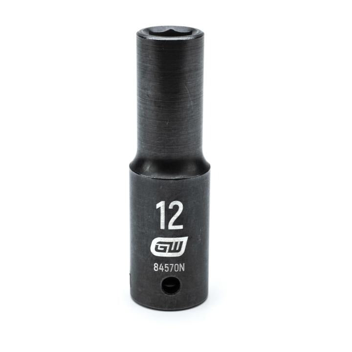 1/2" Drive 6 Point Deep Impact Metric Socket 12mm
