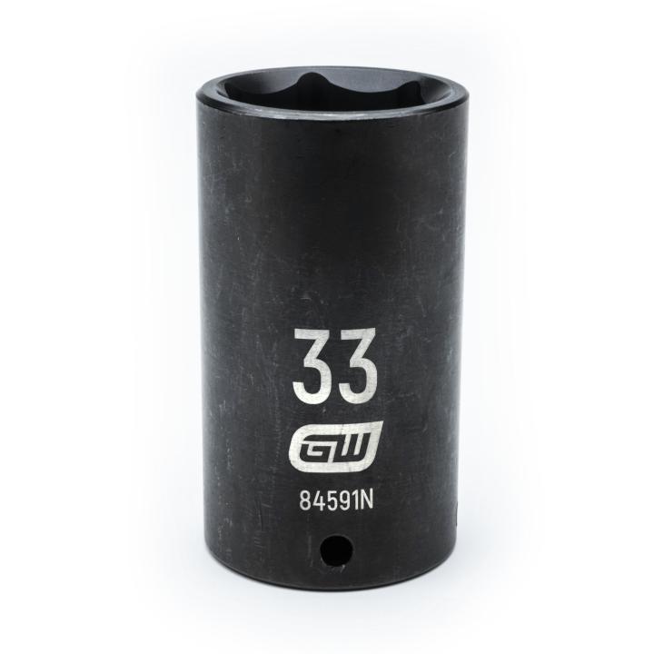 1/2" Drive 6 Point Deep Impact Metric Socket 33mm