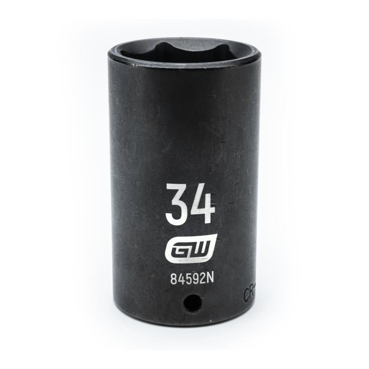 1/2" Drive 6 Point Deep Impact Metric Socket 34mm