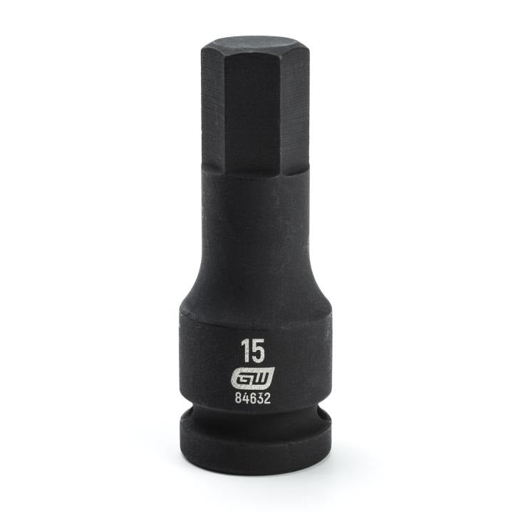 1/2" Drive Hex Bit Impact Metric Socket 15mm