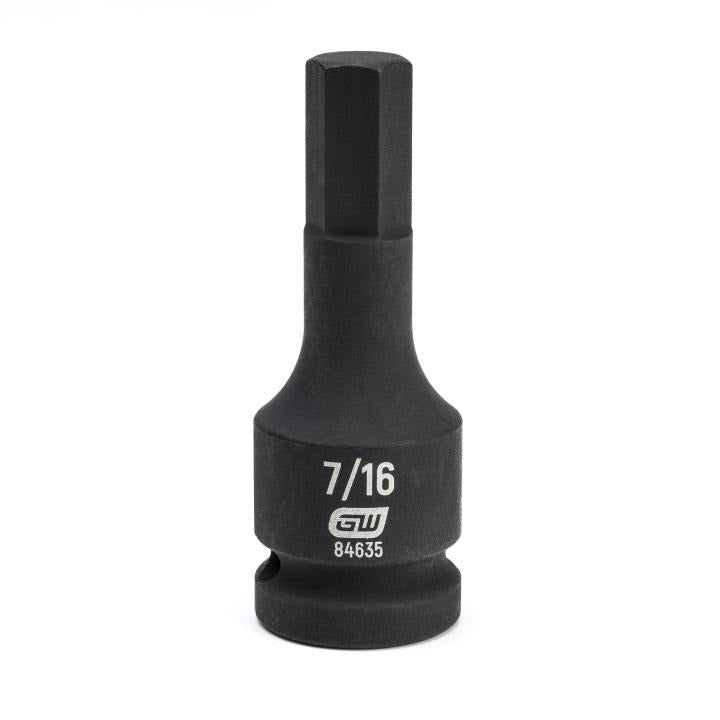 1/2" Drive Hex Bit Impact SAE Socket 7/16"