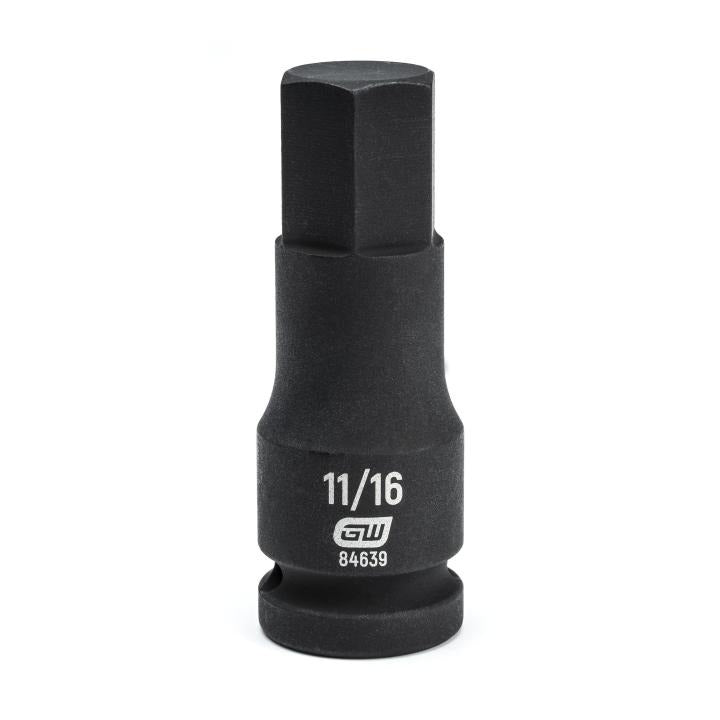 1/2" Drive Hex Bit Impact SAE Socket 11/16"