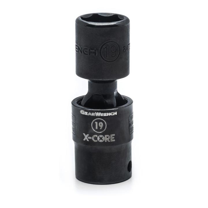1/2" Drive 6 Point Standard X-Core™ Pinless Impact Universal Metric Socket 19mm