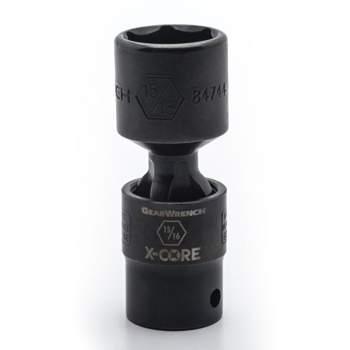 1/2" Drive 6 Point Standard X-Core™ Pinless Impact Universal SAE Socket 15/16"