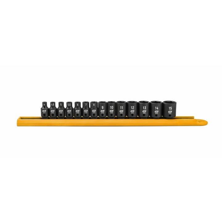 14 Piece 1/4" Drive 6 Point Standard Impact Metric Socket Set