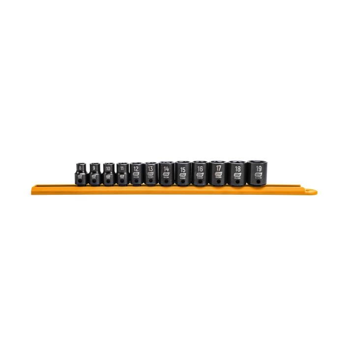 12 Piece 3/8" Drive 6 Point Standard Impact Metric Socket Set