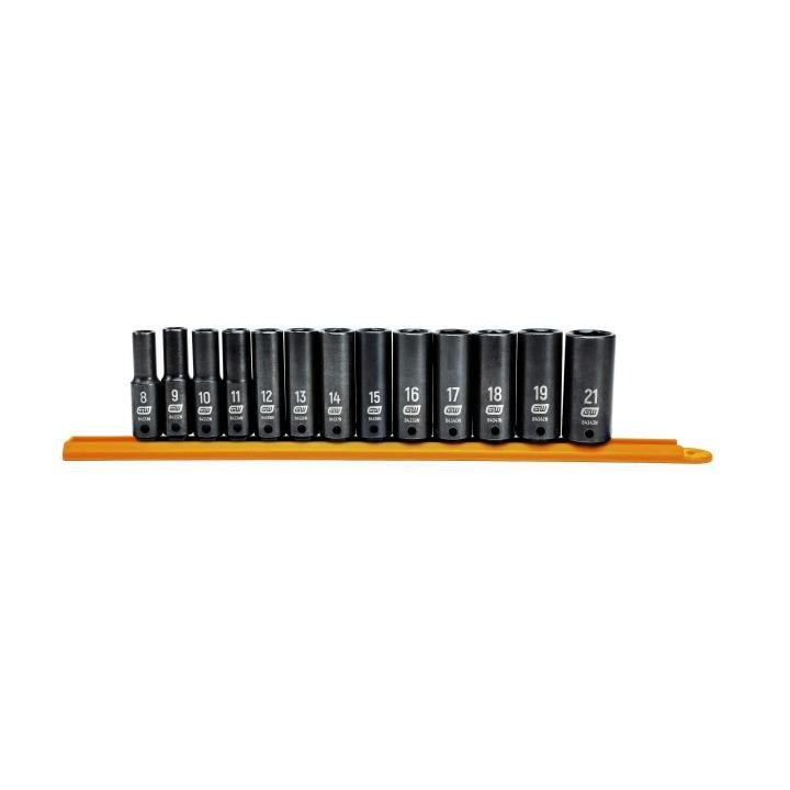 13 Piece 3/8" Drive 6 Point Deep Impact Metric Socket Set
