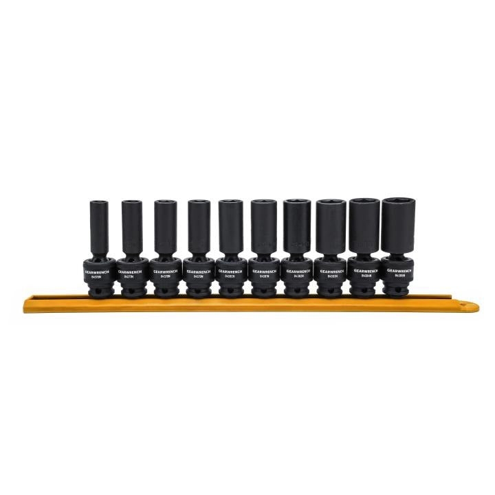 10 Piece 3/8" Drive 6 Point Deep Universal Impact Metric Socket Set