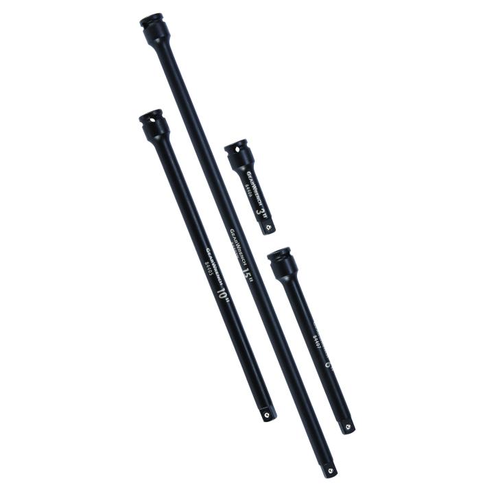 4 Piece 3/8" Drive Impact Extension Set 3", 6", 10" & 15"