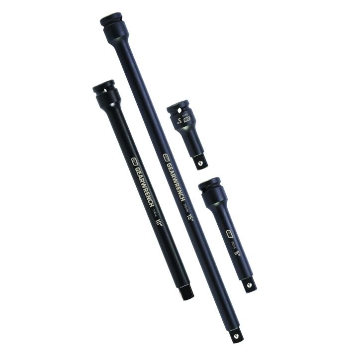 4 Piece 1/2" Drive Impact Extension Set 3", 5", 10" & 15"