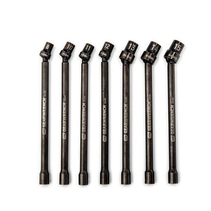 7 Piece 3/8" Drive 6 Point X-Core™ Pinless Universal Impact Metric Extension Socket Set