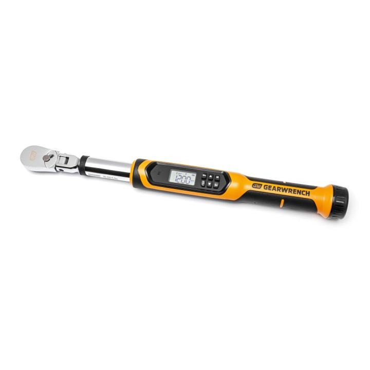 3/8" Flex Head Electronic Torque Wrench with Angle 10-100 ft/lb