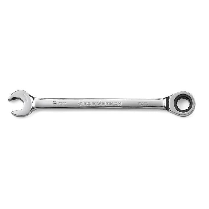 9mm 72-Tooth 12 Point Open End Ratcheting Combination Wrench