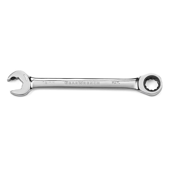19mm 72-Tooth 12 Point Open End Ratcheting Combination Wrench