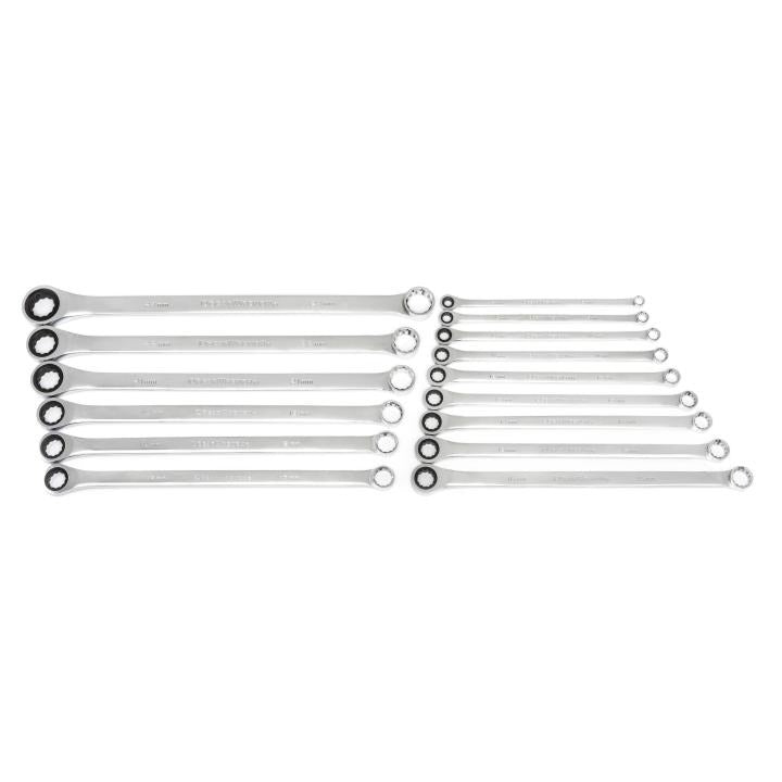 15 Piece 72-Tooth 12 Point XL GearBox™ Double Box Ratcheting Metric Wrench Set