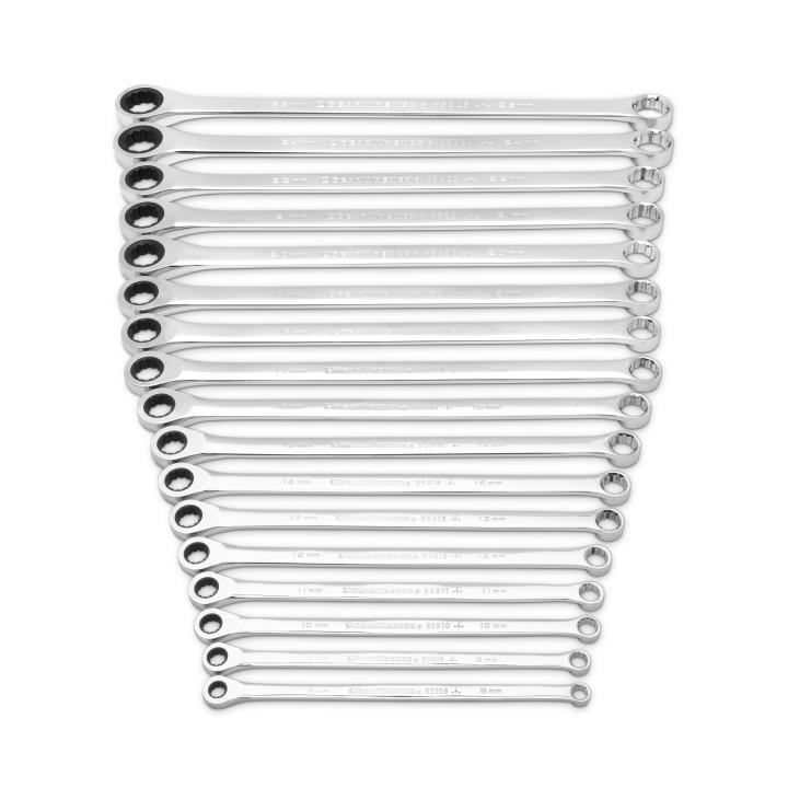 17 Piece 72-Tooth 12 Point XL GearBox™ Double Box Ratcheting Metric Wrench Set