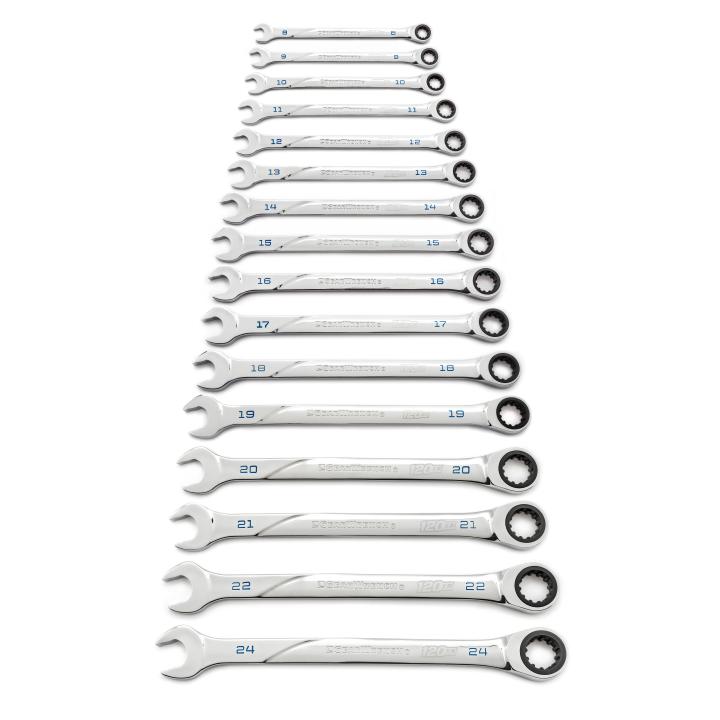 16 Piece 120XP™ Universal Spline XL Ratcheting Combination Metric Wrench Set